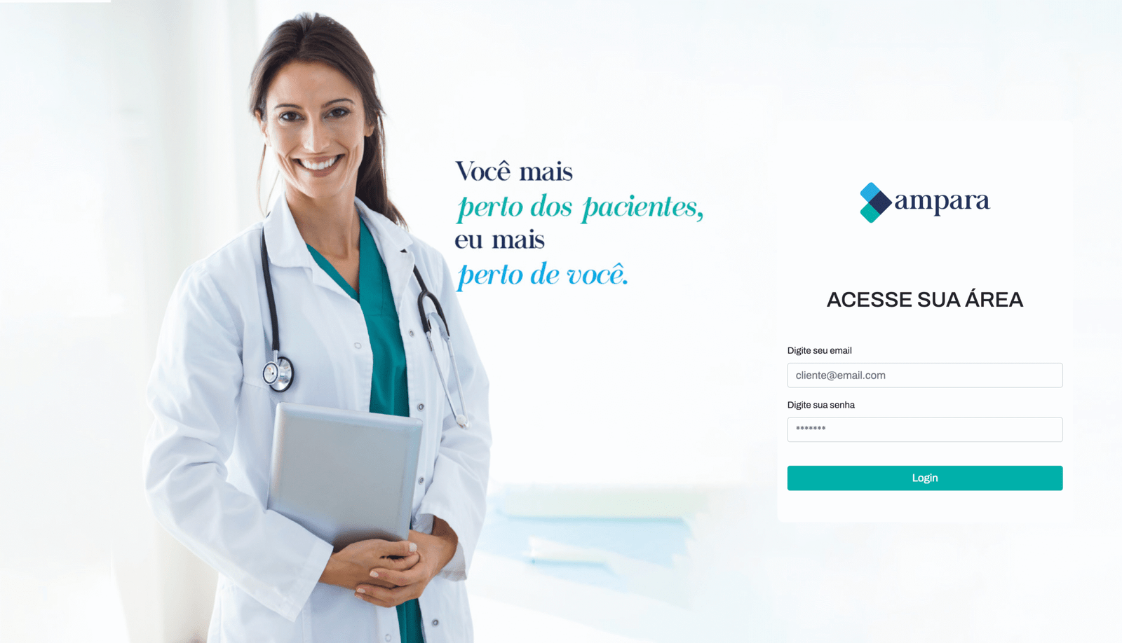 Tela de Login Ampara